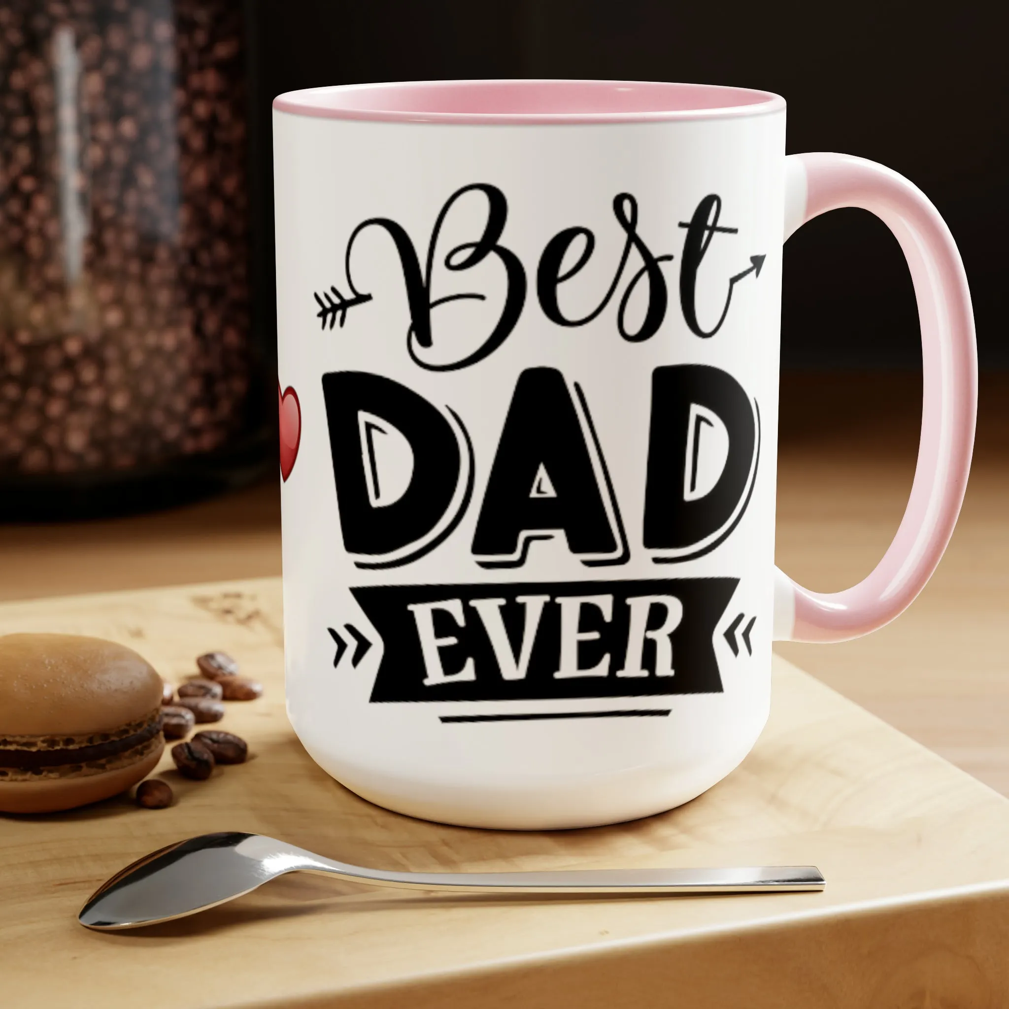 BEST DAD EVER - Two-Tone Coffee Mug - 15oz - 5 Color Options