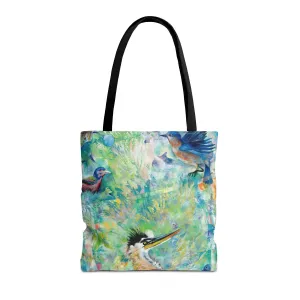 Bird Art Tote Bag Canvas Shopping Bag - Messengers in The Sky - Leslie Karpinski