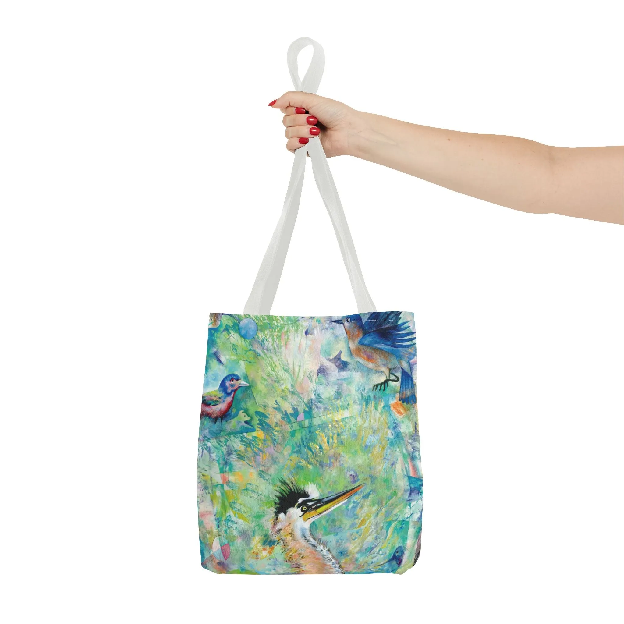 Bird Art Tote Bag Canvas Shopping Bag - Messengers in The Sky - Leslie Karpinski