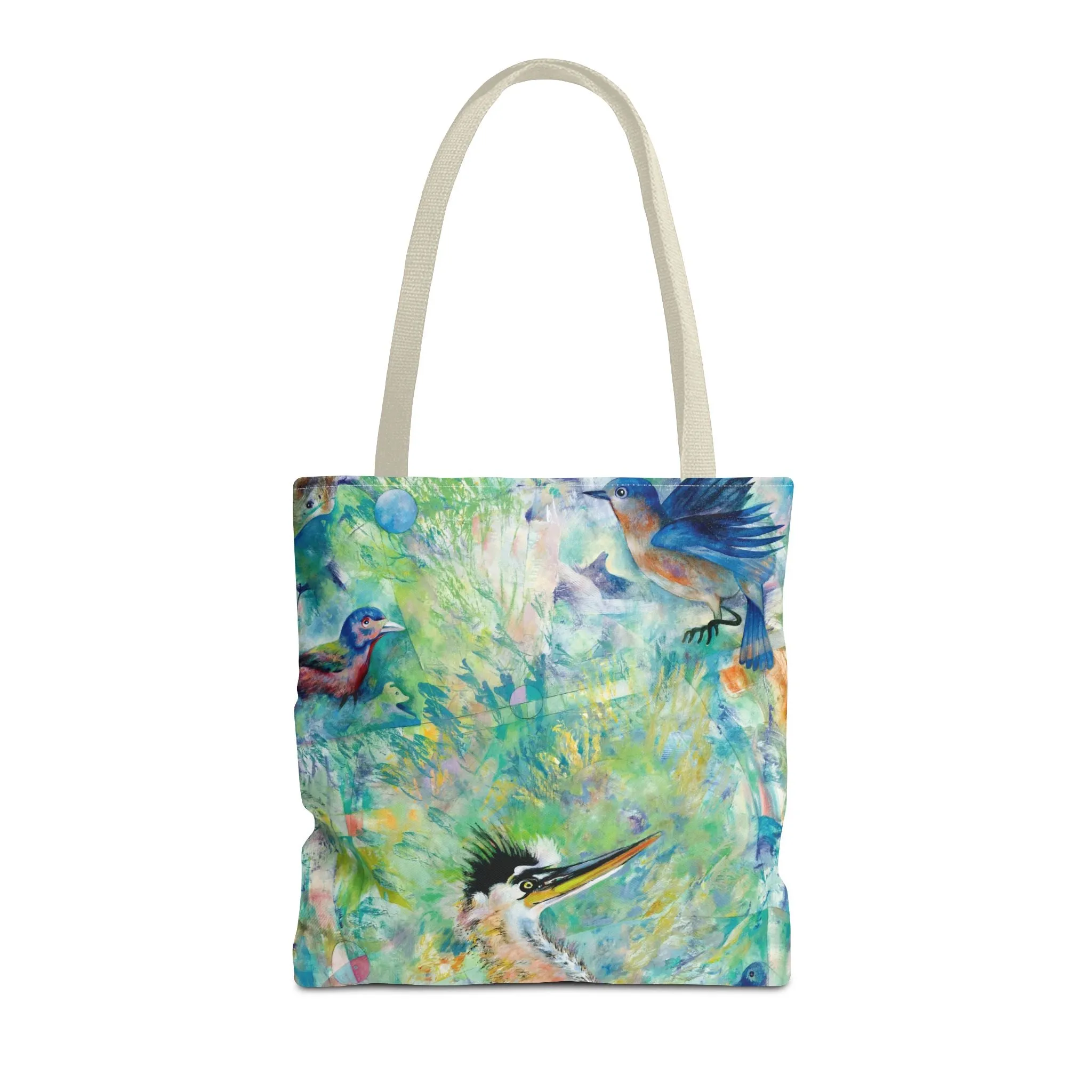 Bird Art Tote Bag Canvas Shopping Bag - Messengers in The Sky - Leslie Karpinski