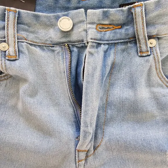 Blank NYC The Barrow Vintage High Rise Distressed Denim Jean Shorts