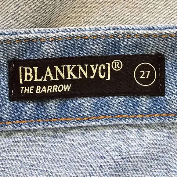 Blank NYC The Barrow Vintage High Rise Distressed Denim Jean Shorts