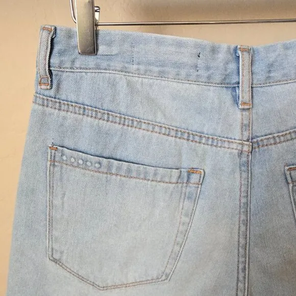 Blank NYC The Barrow Vintage High Rise Distressed Denim Jean Shorts