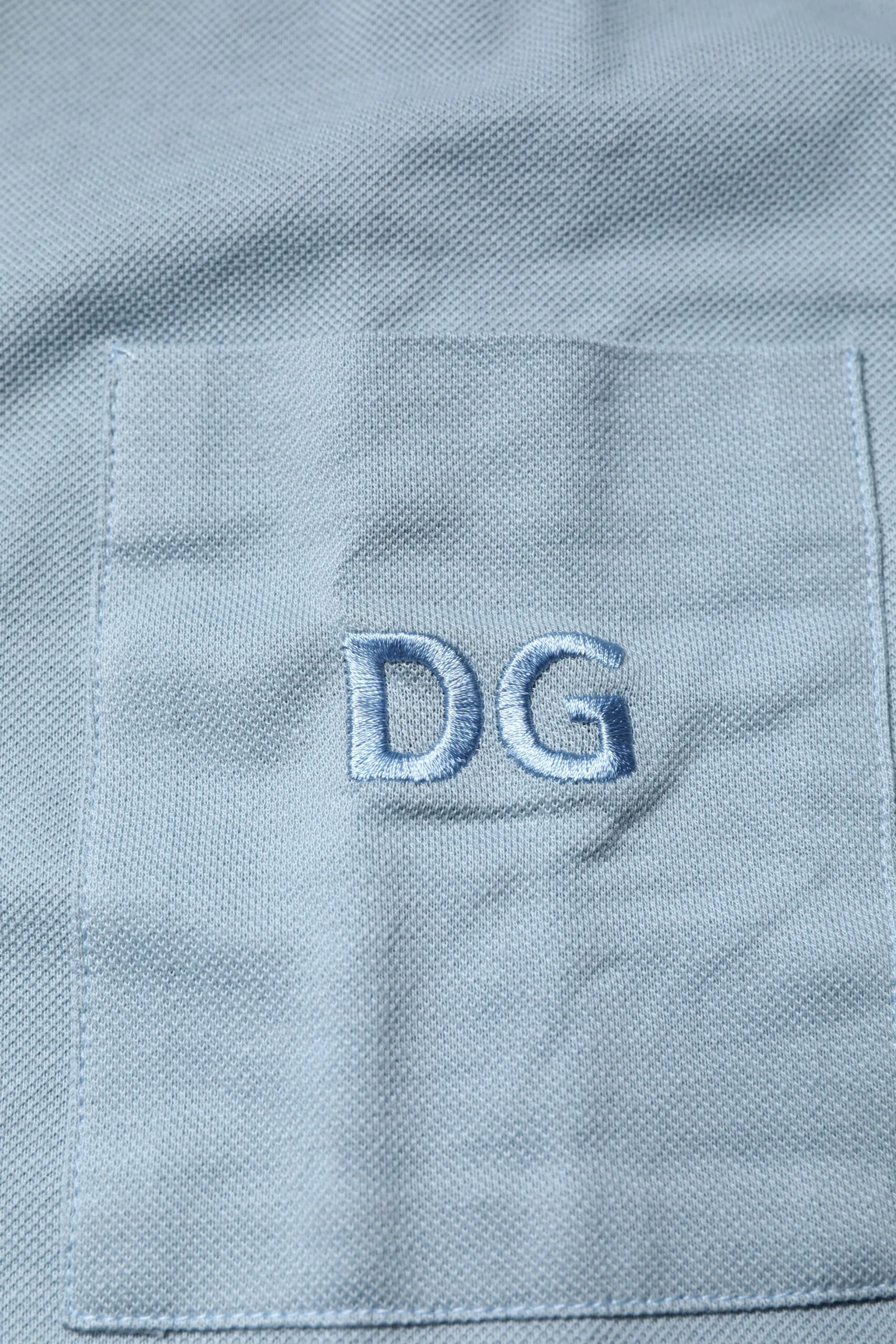 Blue Cotton Button Down Casual Men Polo Shirt