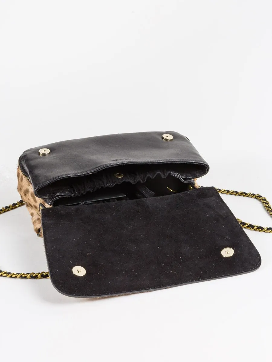 bobi shoulder bag - leopard sauvage