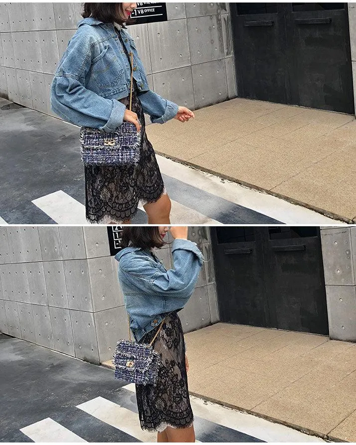 Boho Rug Sling Leather Multicolored Handbag