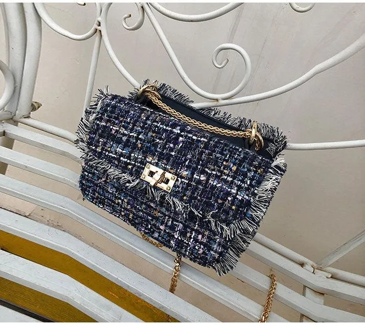 Boho Rug Sling Leather Multicolored Handbag