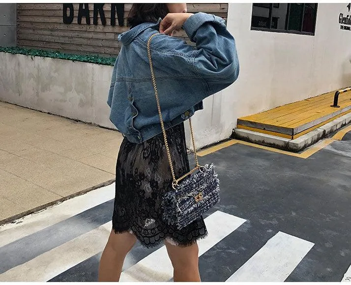 Boho Rug Sling Leather Multicolored Handbag