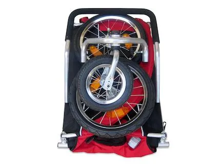 Booyah Medium Dog Stroller and Trailer Combo with Suspension - Blue.