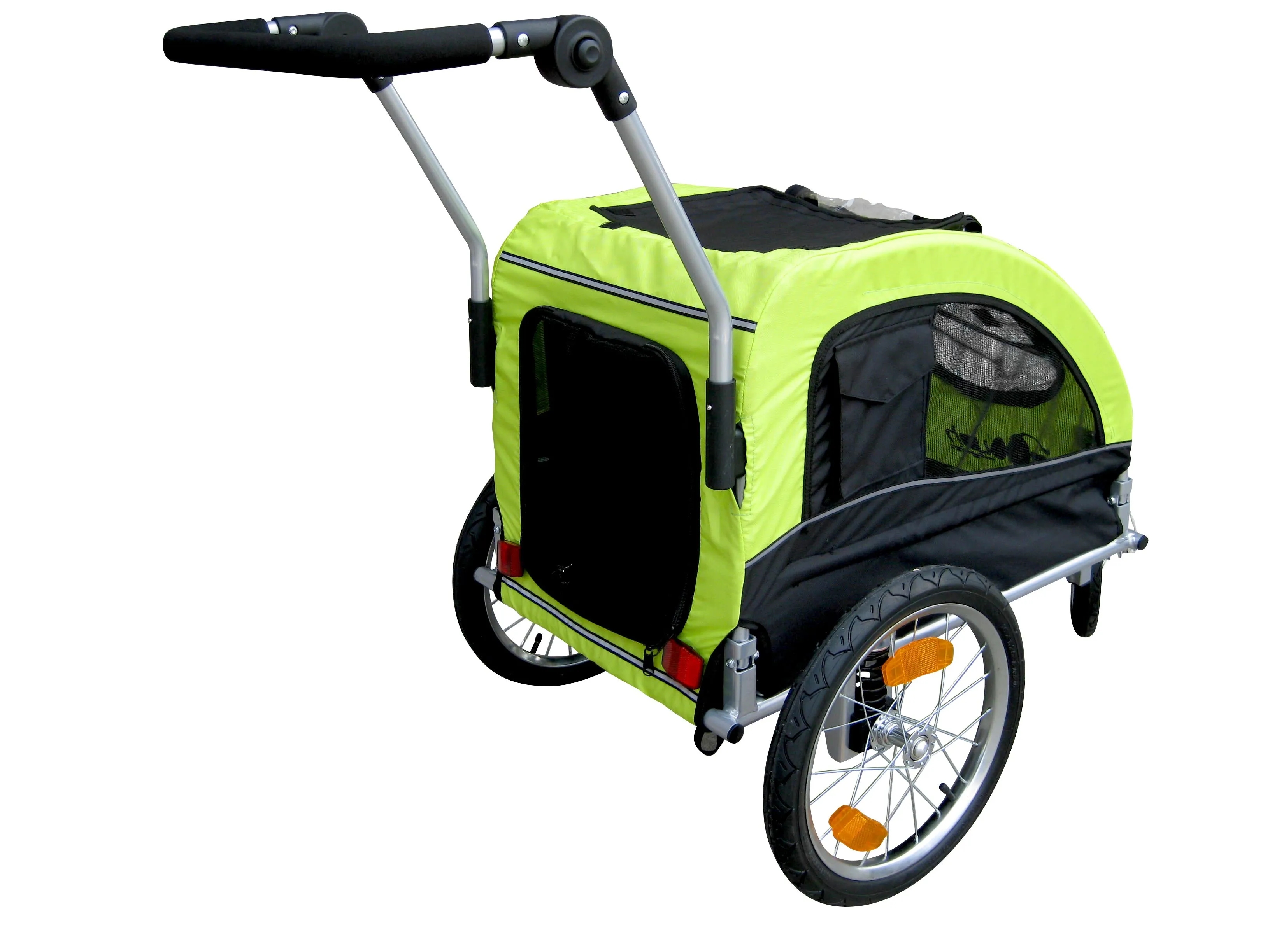 Booyah Medium Dog Stroller and Trailer Combo with Suspension - Blue.
