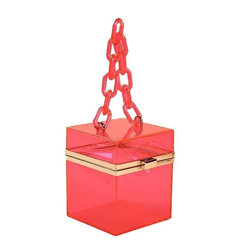 Box Shaped Transparent Clutch Bags Sale! Sale! Sale!