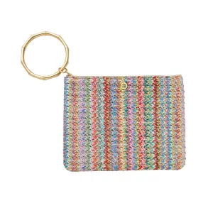 Bracelet Pouch Pastel Raffia