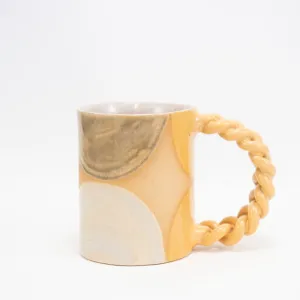 Braided Mug with Tan Handle