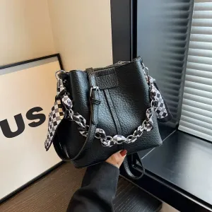 Braided Strap Bucket Bag