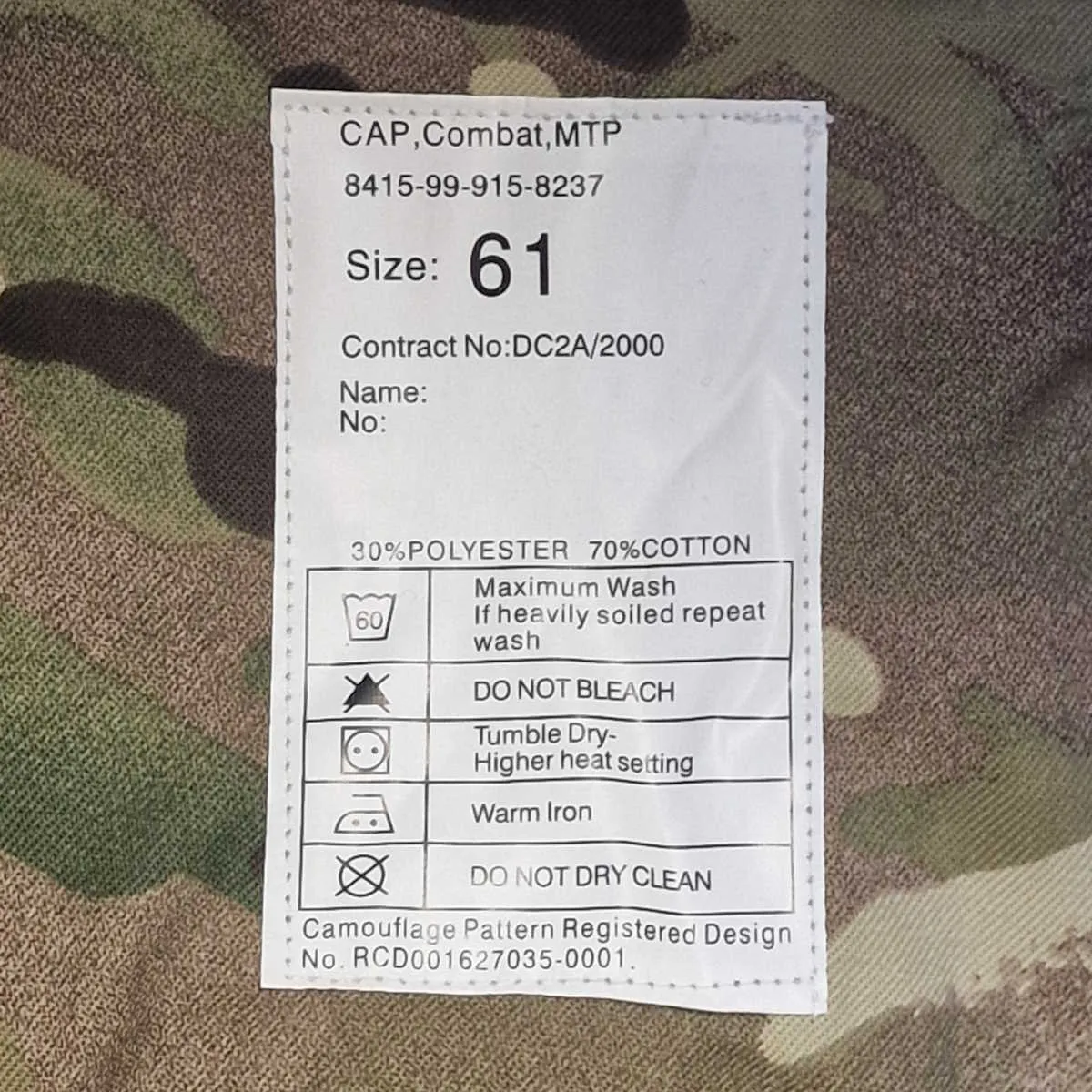 British Army Combat Cap MTP Camo - New