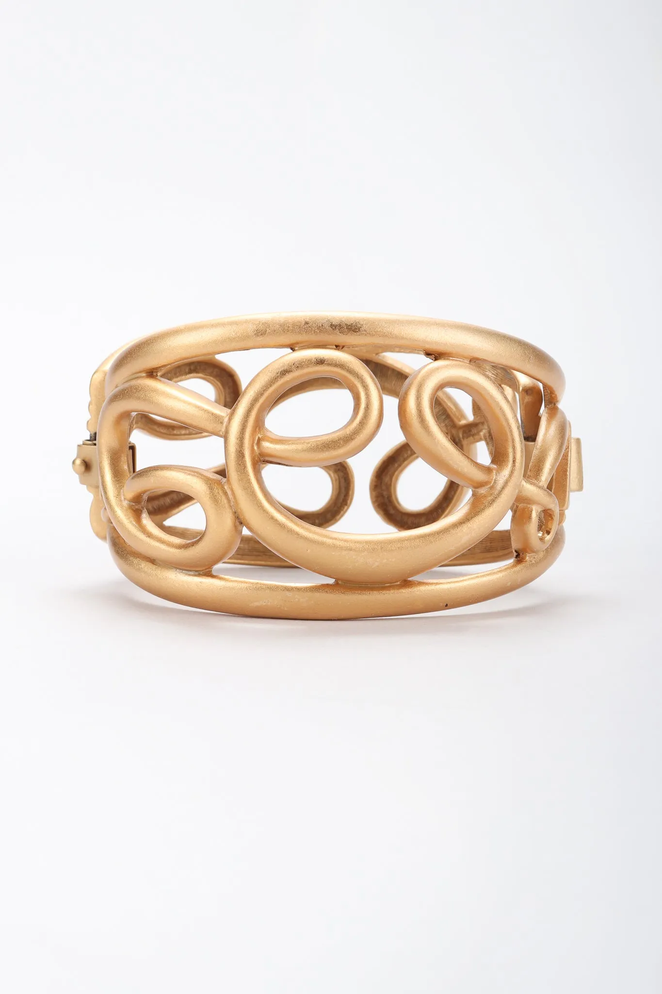 Brushed Swirl Cage Bracelet