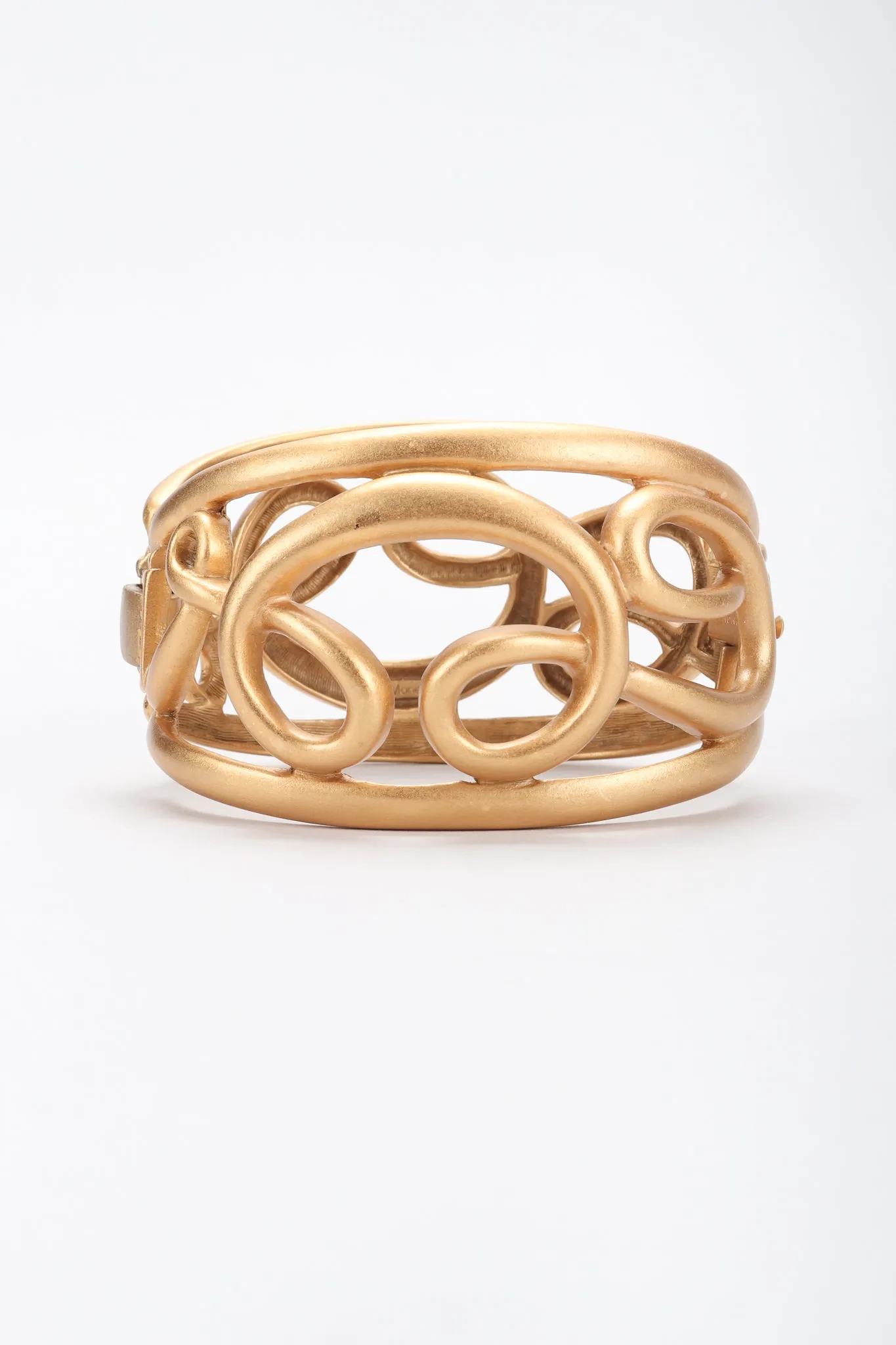 Brushed Swirl Cage Bracelet