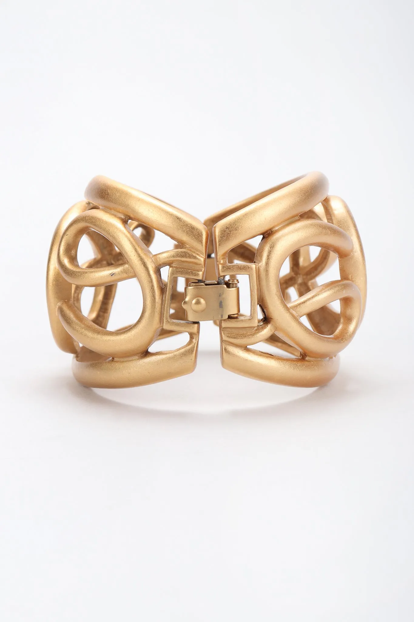 Brushed Swirl Cage Bracelet