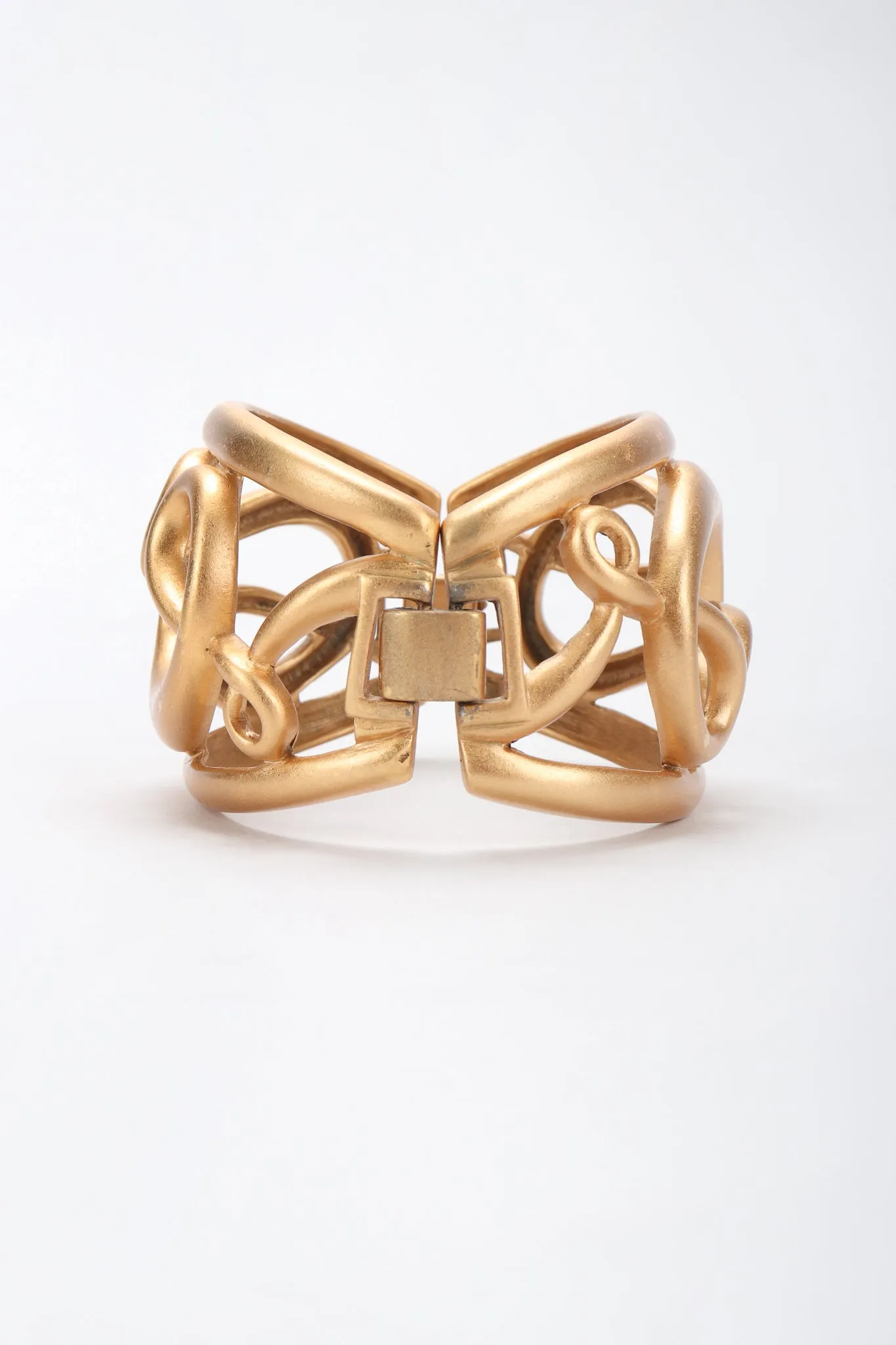 Brushed Swirl Cage Bracelet