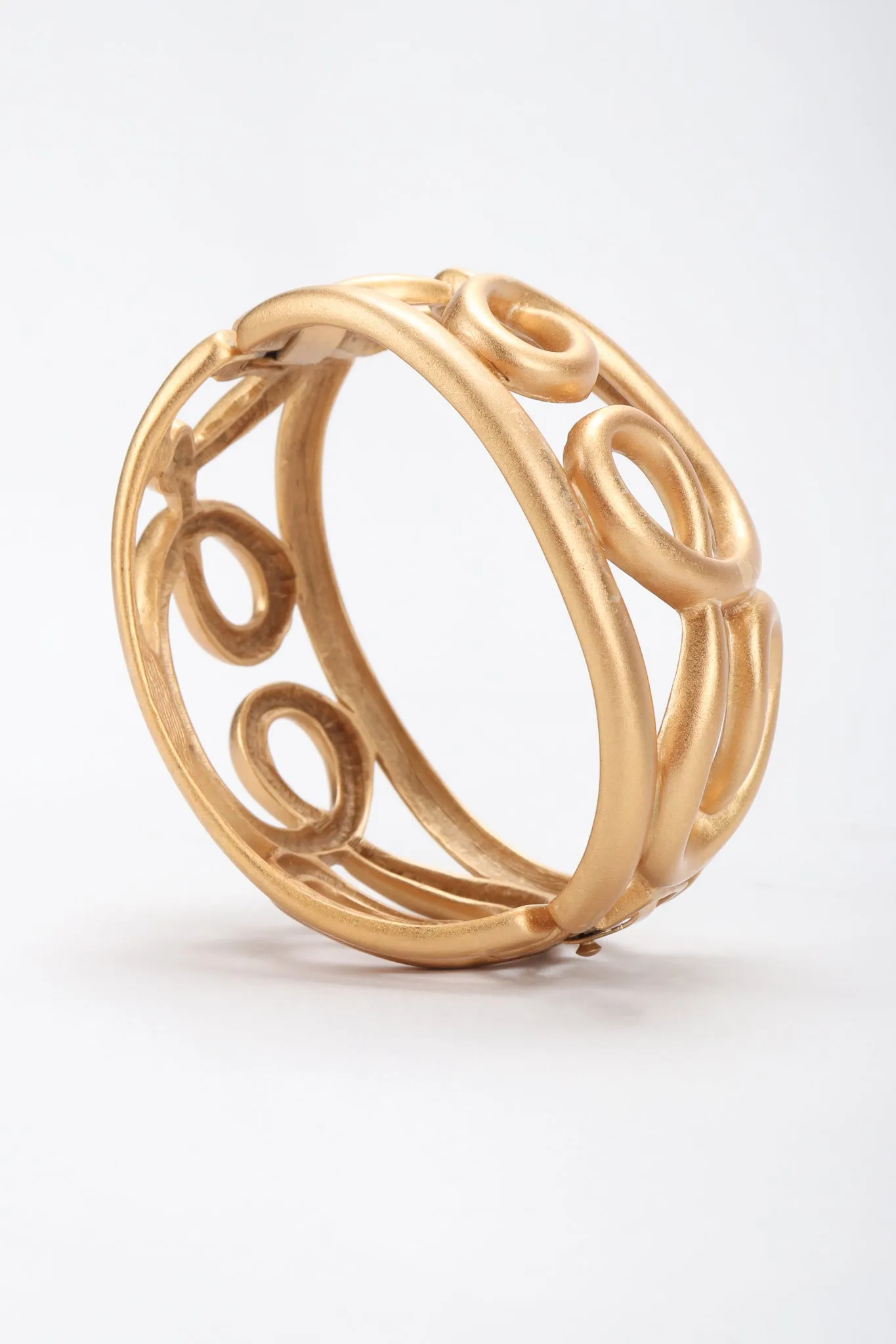 Brushed Swirl Cage Bracelet