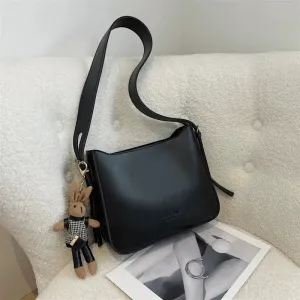 Bunny Charm Leather Shoulder Bag