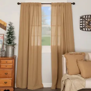 Burlap Natural Panel Curtains - 84"L