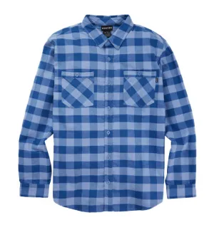 Burton Men's Favorite Long Sleeve Flannel Slate Blue Buffalo Plaid 2024