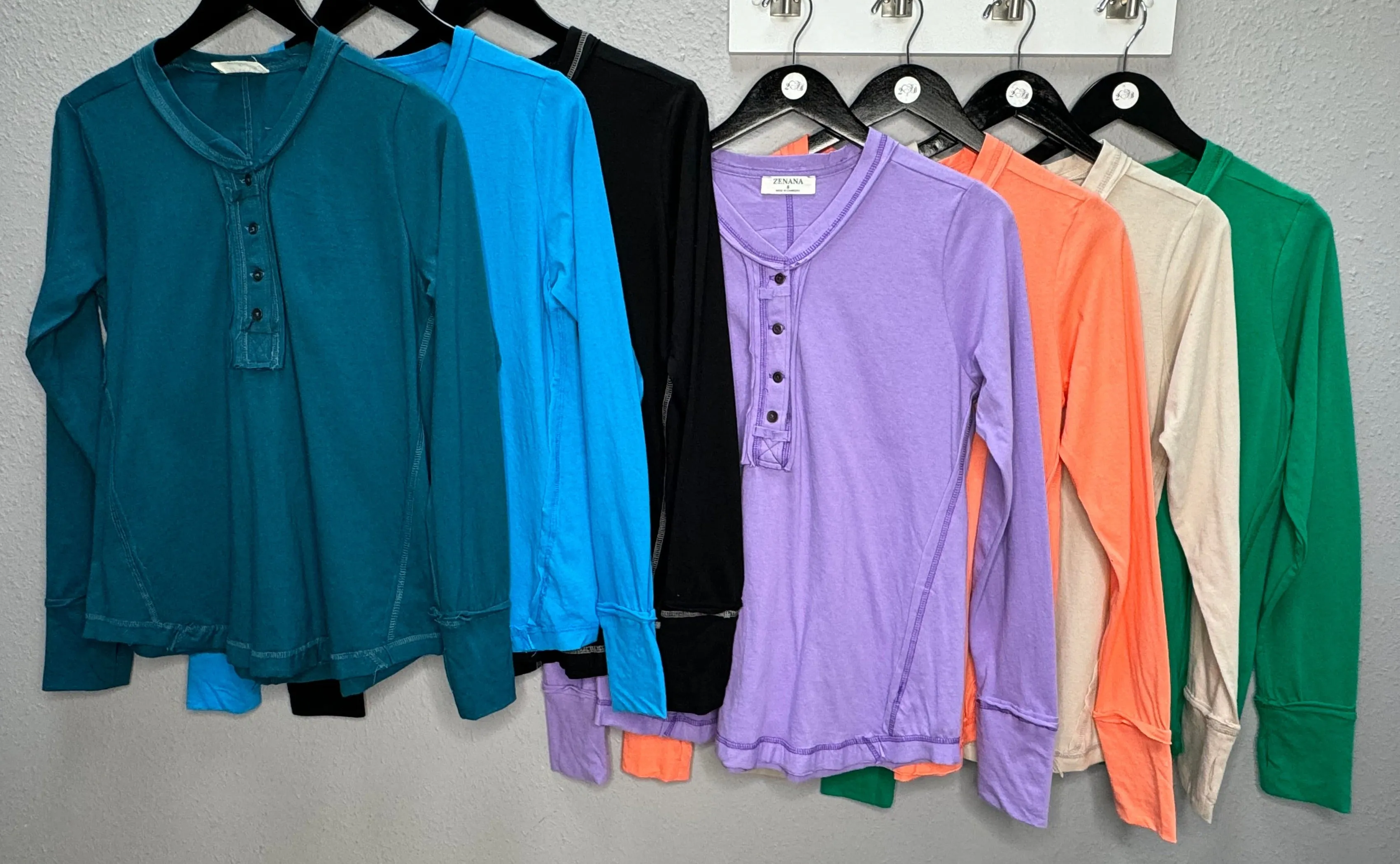 Button Closure Long Sleeve-Lavender