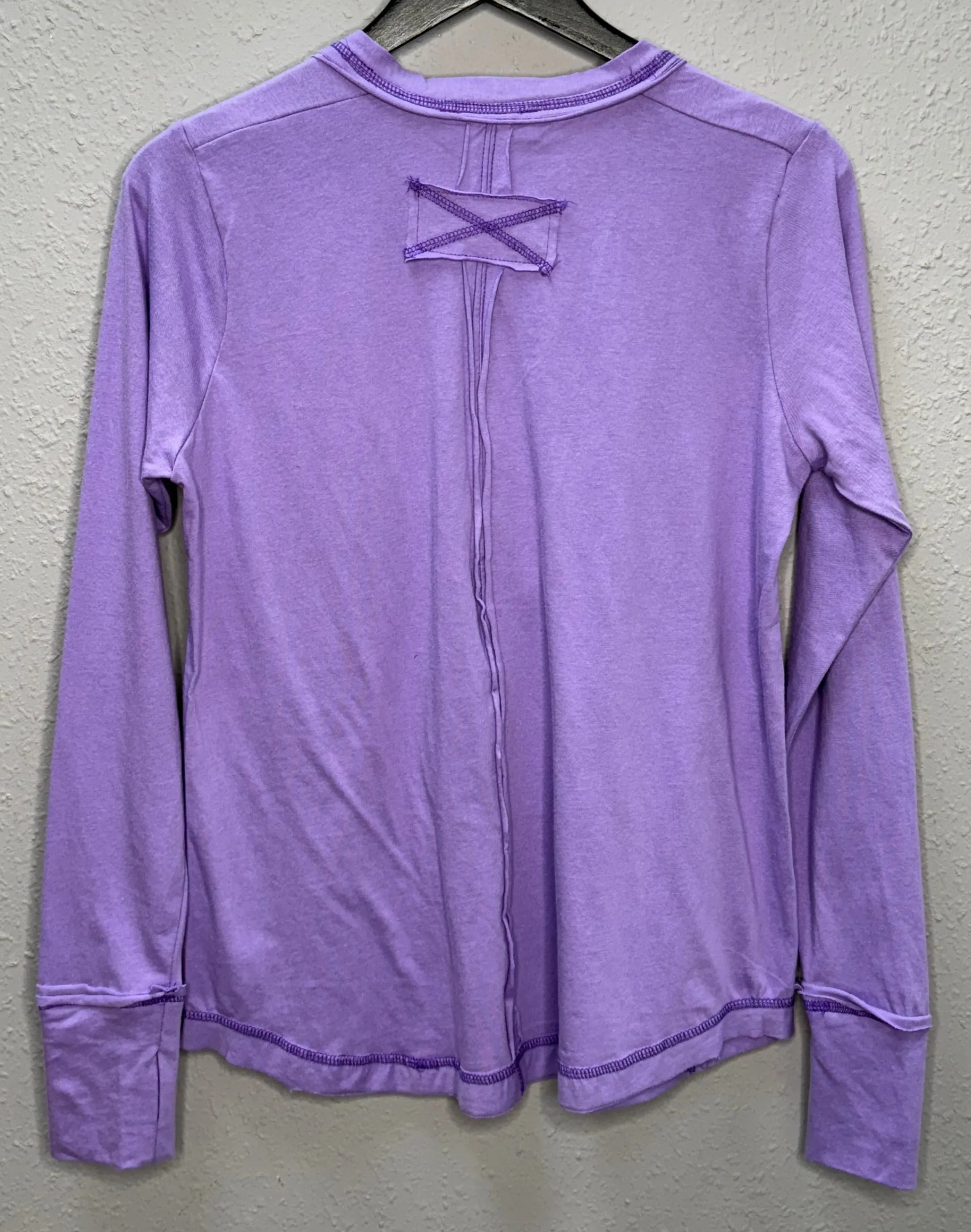 Button Closure Long Sleeve-Lavender