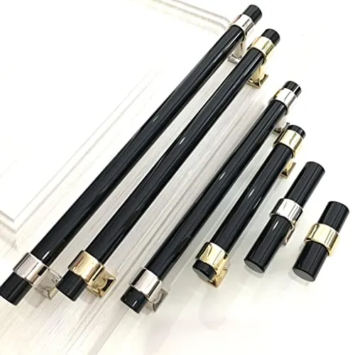 CALANDIS Acrylic Door Cabinet Handle Pull Knob Set 50mm-256mm Gold-228mm