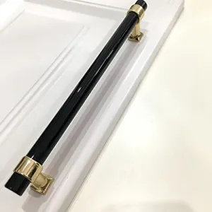 CALANDIS Acrylic Door Cabinet Handle Pull Knob Set 50mm-256mm Gold-228mm