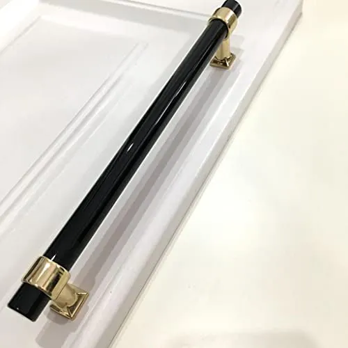 CALANDIS Acrylic Door Cabinet Handle Pull Knob Set 50mm-256mm Gold-228mm