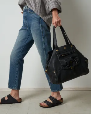calf skin billy m - noir brass
