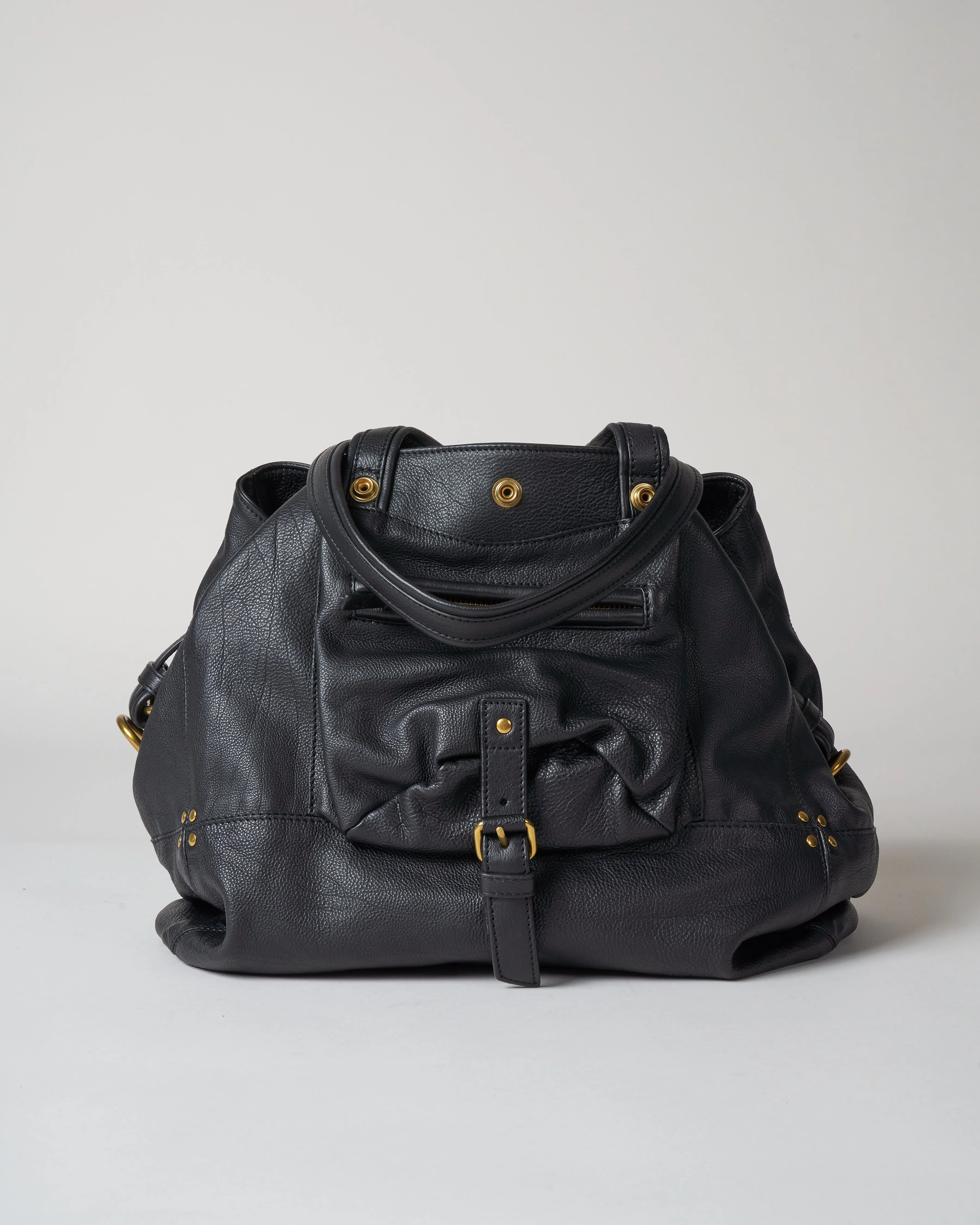 calf skin billy m - noir brass