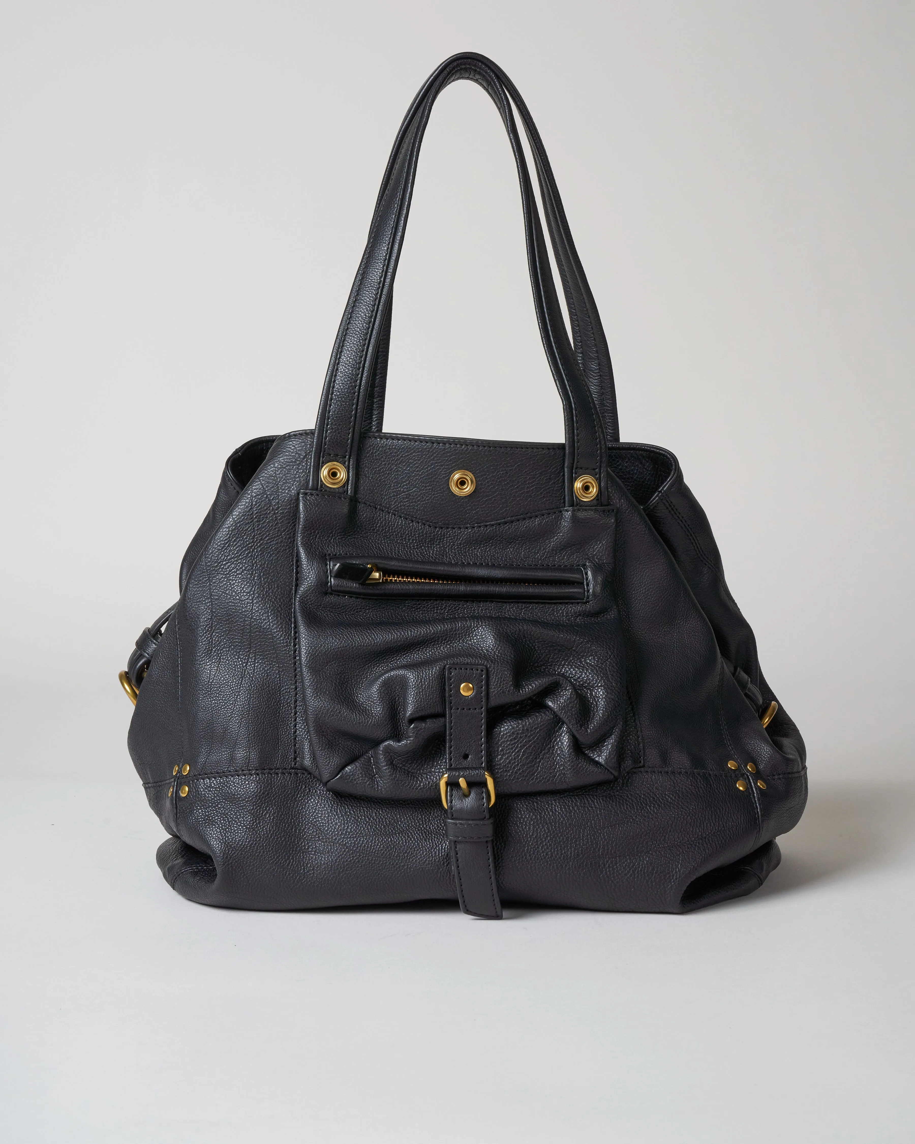 calf skin billy m - noir brass