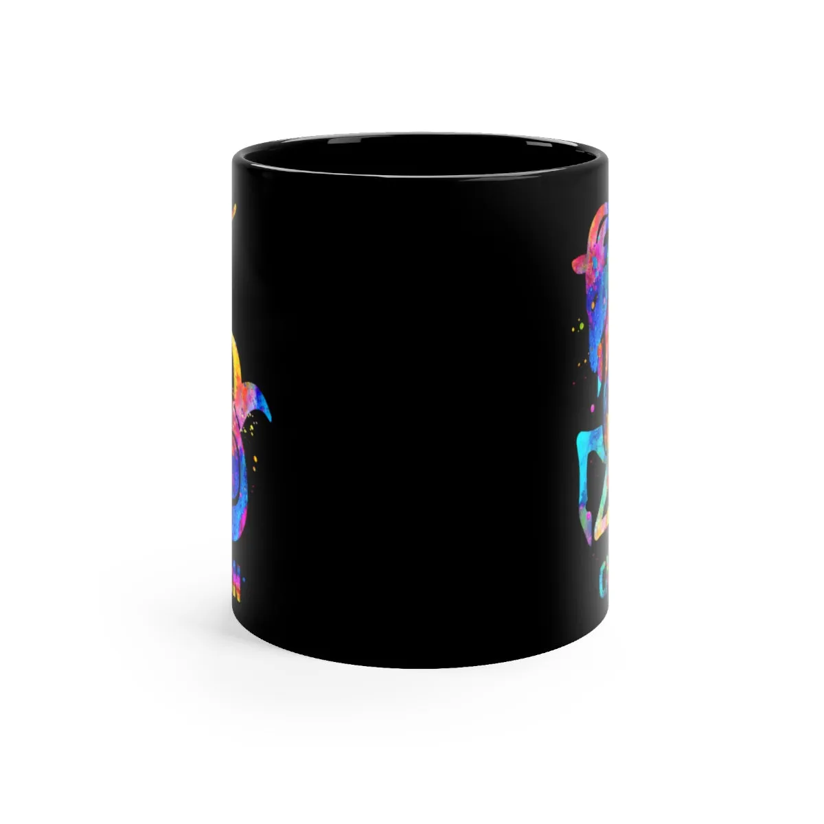 Capricorn Zodiac Sign Black Mug 11oz