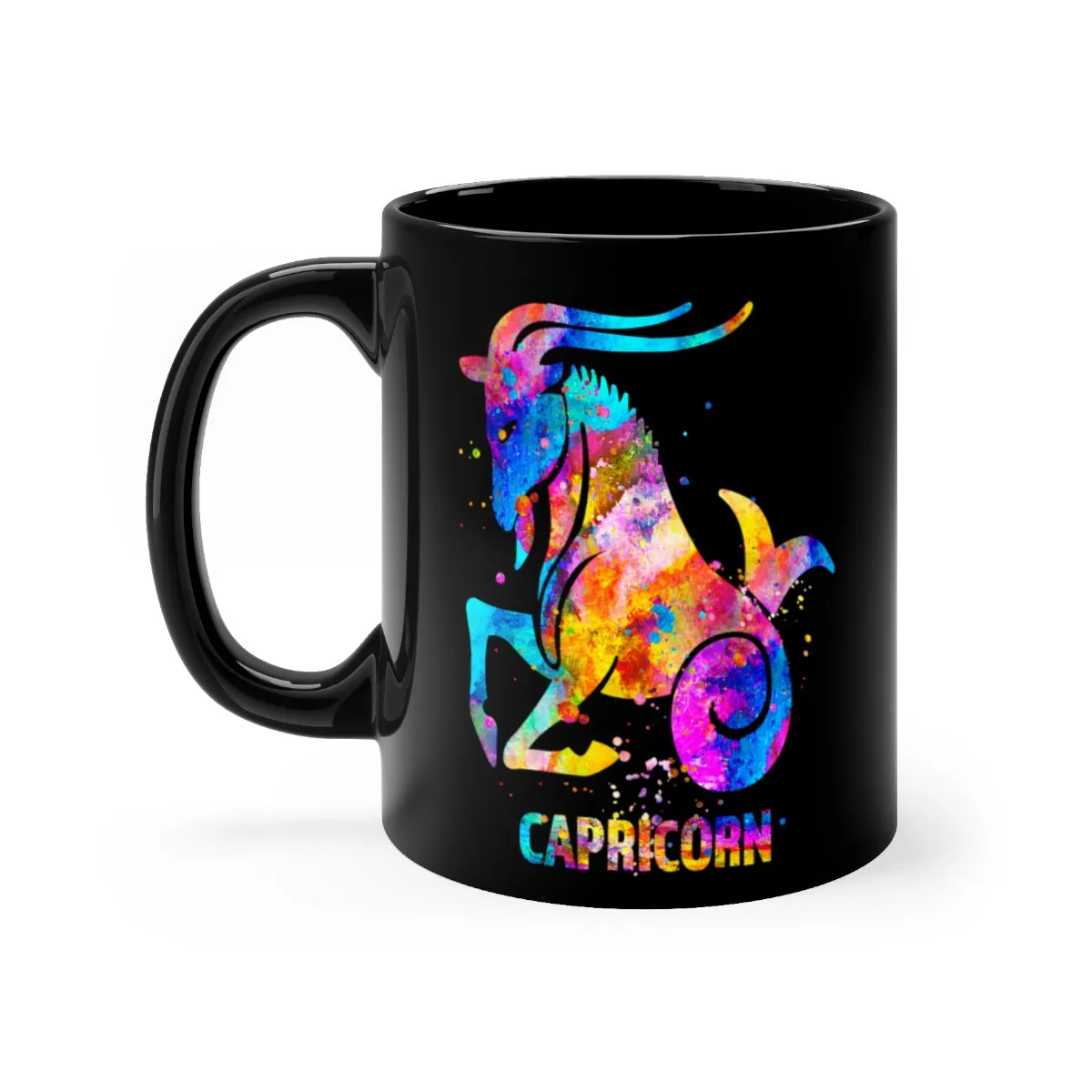 Capricorn Zodiac Sign Black Mug 11oz