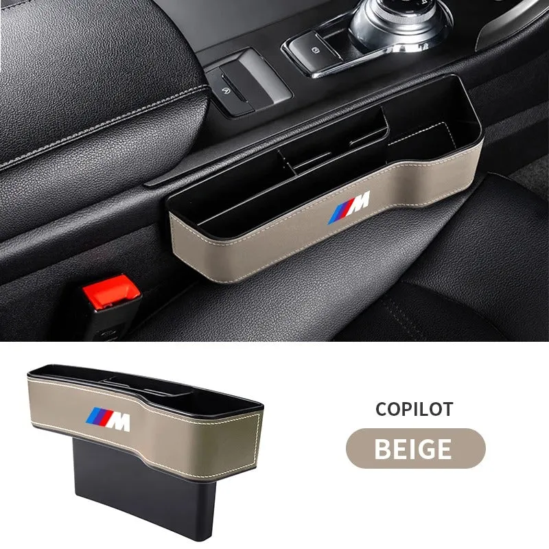 Car Leather Cup Holder Seat Organizer - Multifunctional Storage Box for Car