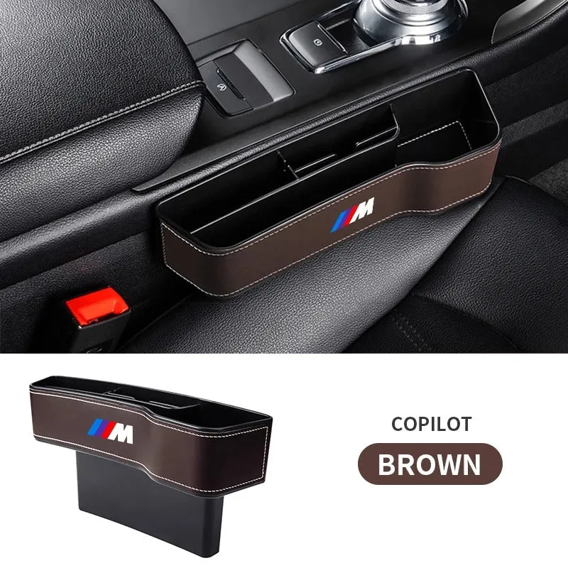 Car Leather Cup Holder Seat Organizer - Multifunctional Storage Box for Car