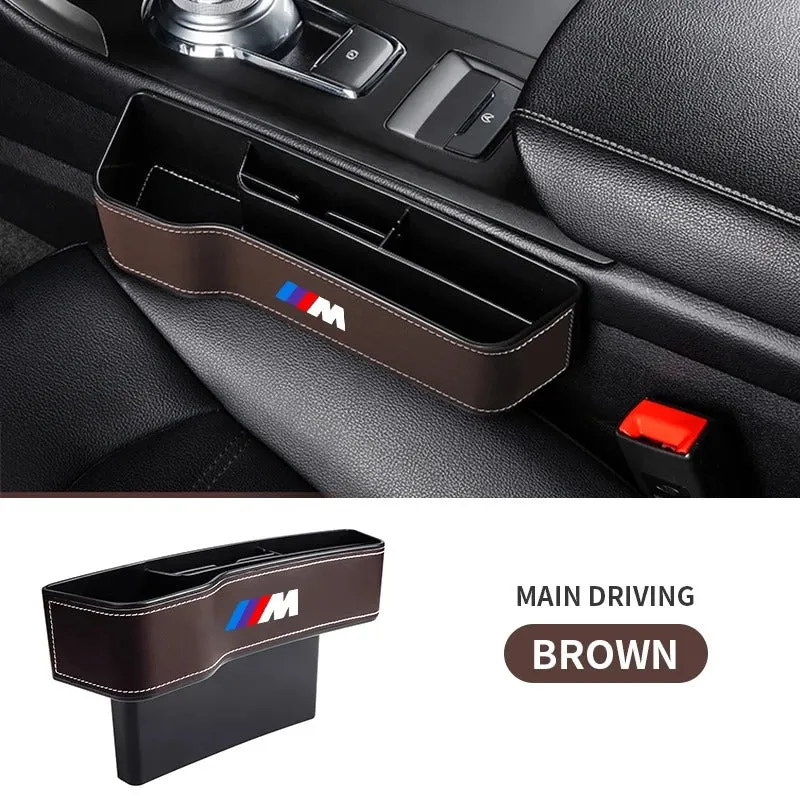 Car Leather Cup Holder Seat Organizer - Multifunctional Storage Box for Car