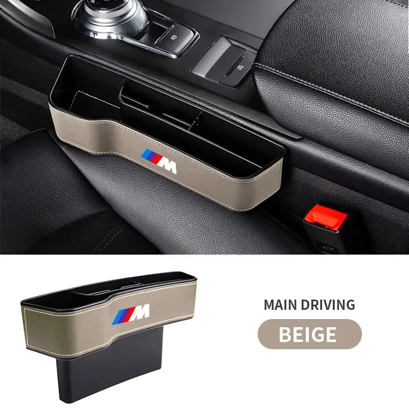 Car Leather Cup Holder Seat Organizer - Multifunctional Storage Box for Car