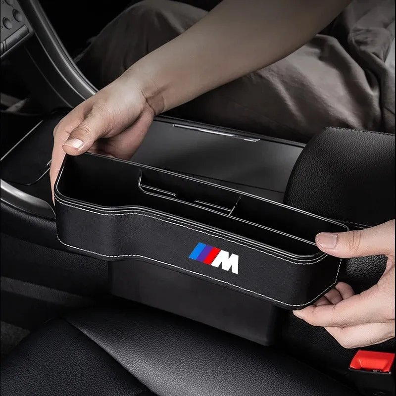 Car Leather Cup Holder Seat Organizer - Multifunctional Storage Box for Car
