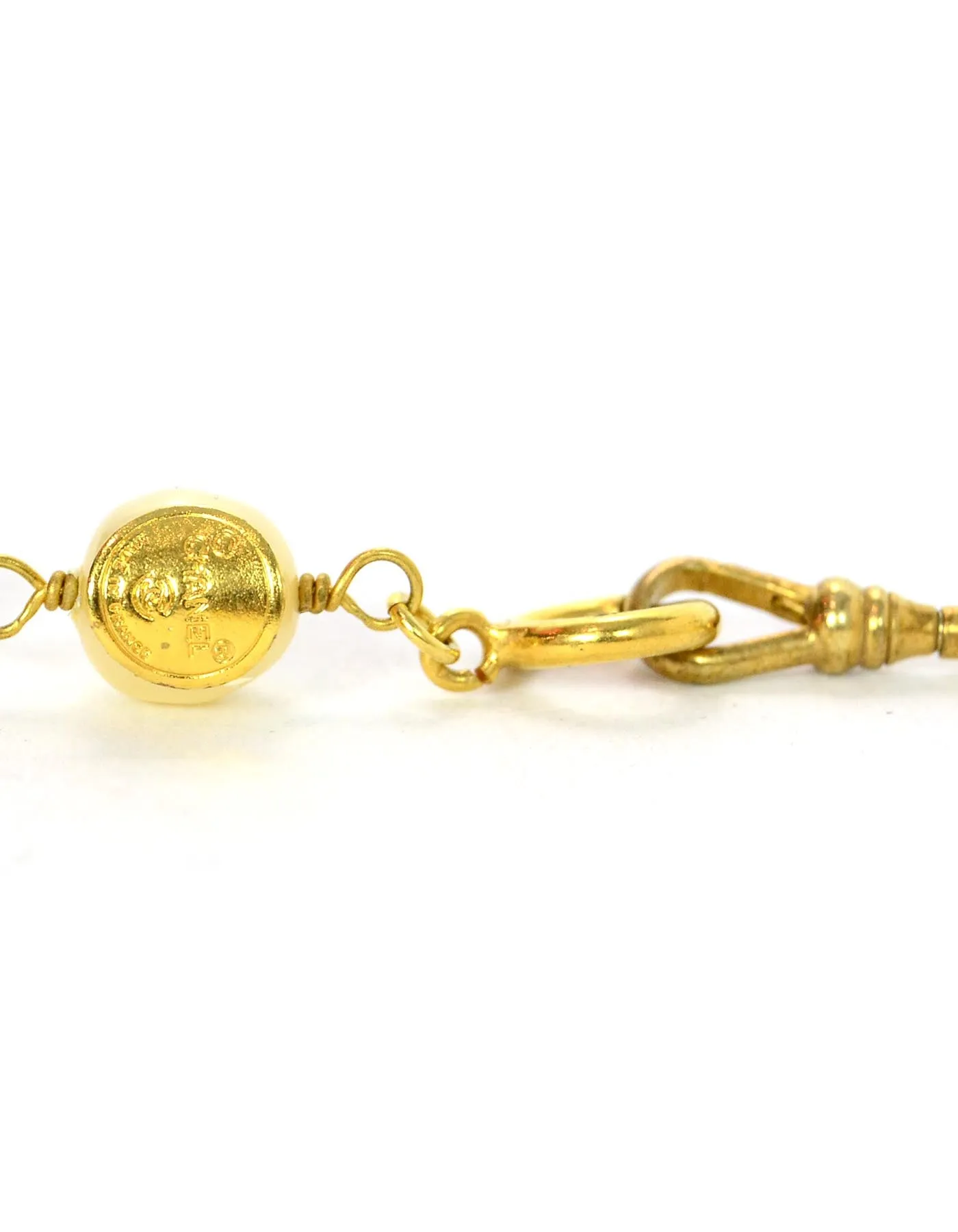 Chanel '80s Vintage X-Long Faux Pearl & Gripoix Flower Necklace