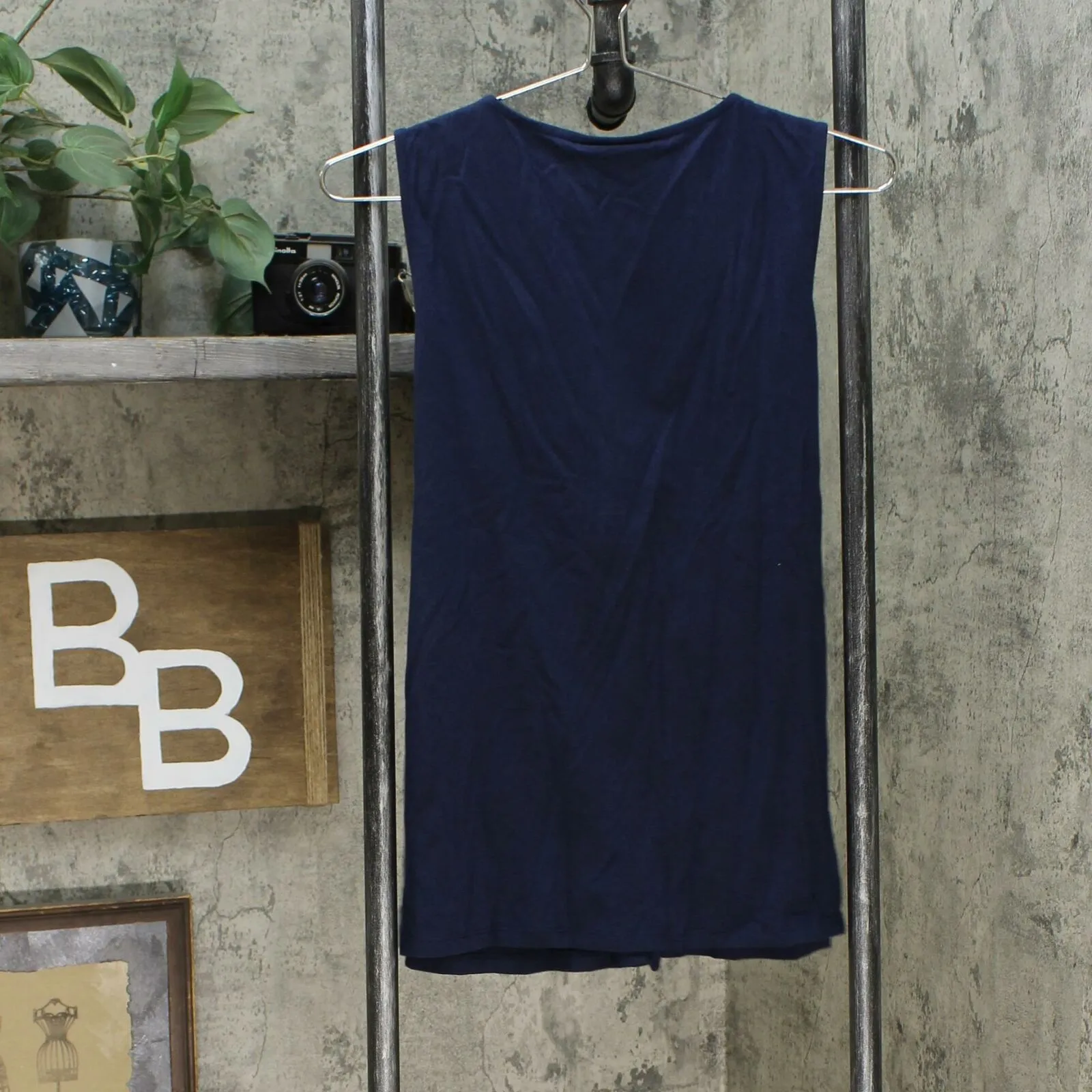 Charter Club Women's Button Up Tie Front Sleeveless Top