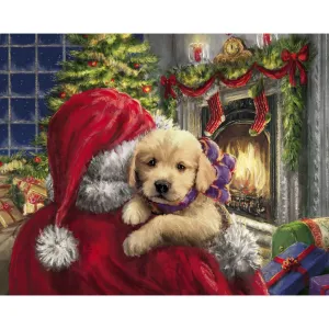 Christmas Collection Santa Puppy Digital Panel