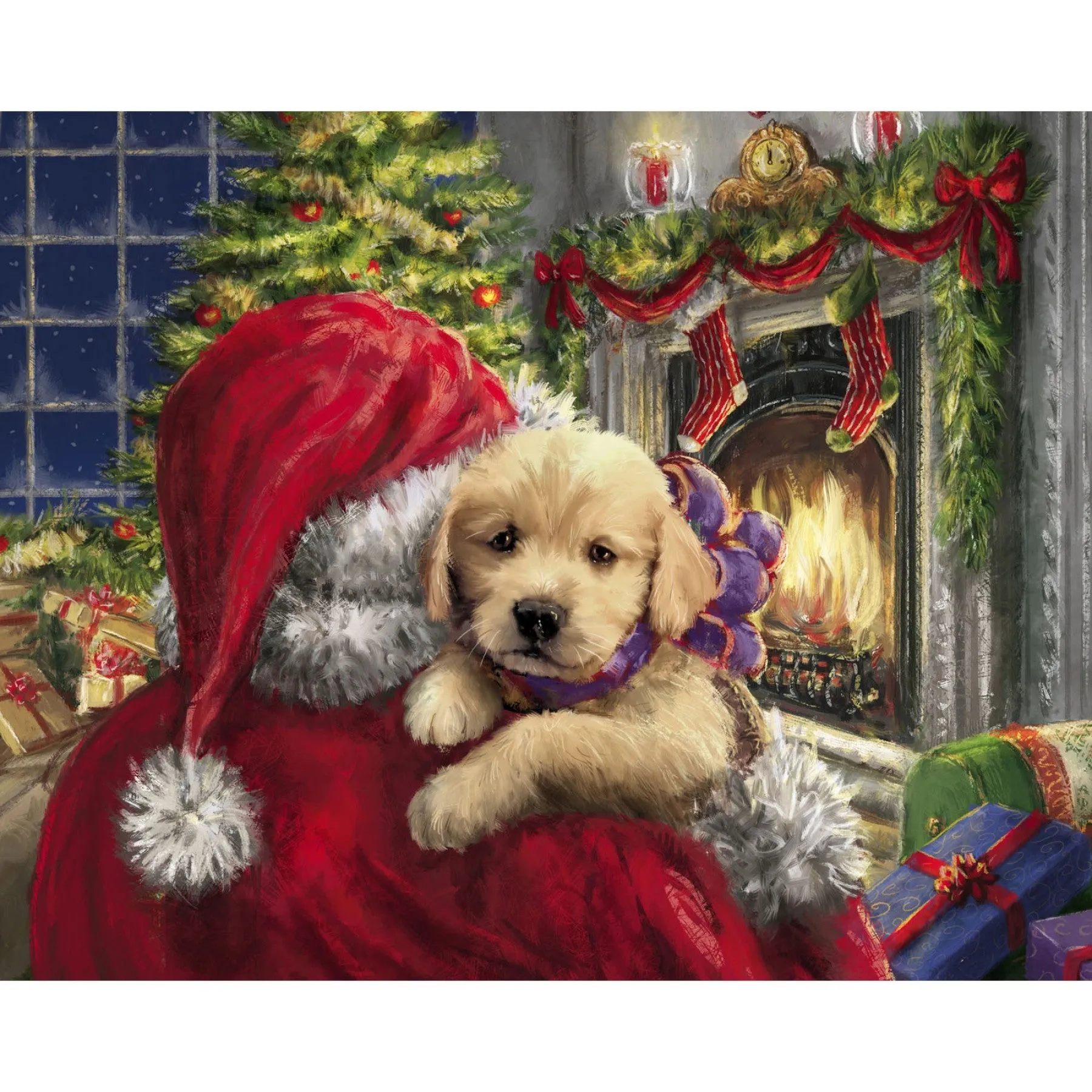Christmas Collection Santa Puppy Digital Panel