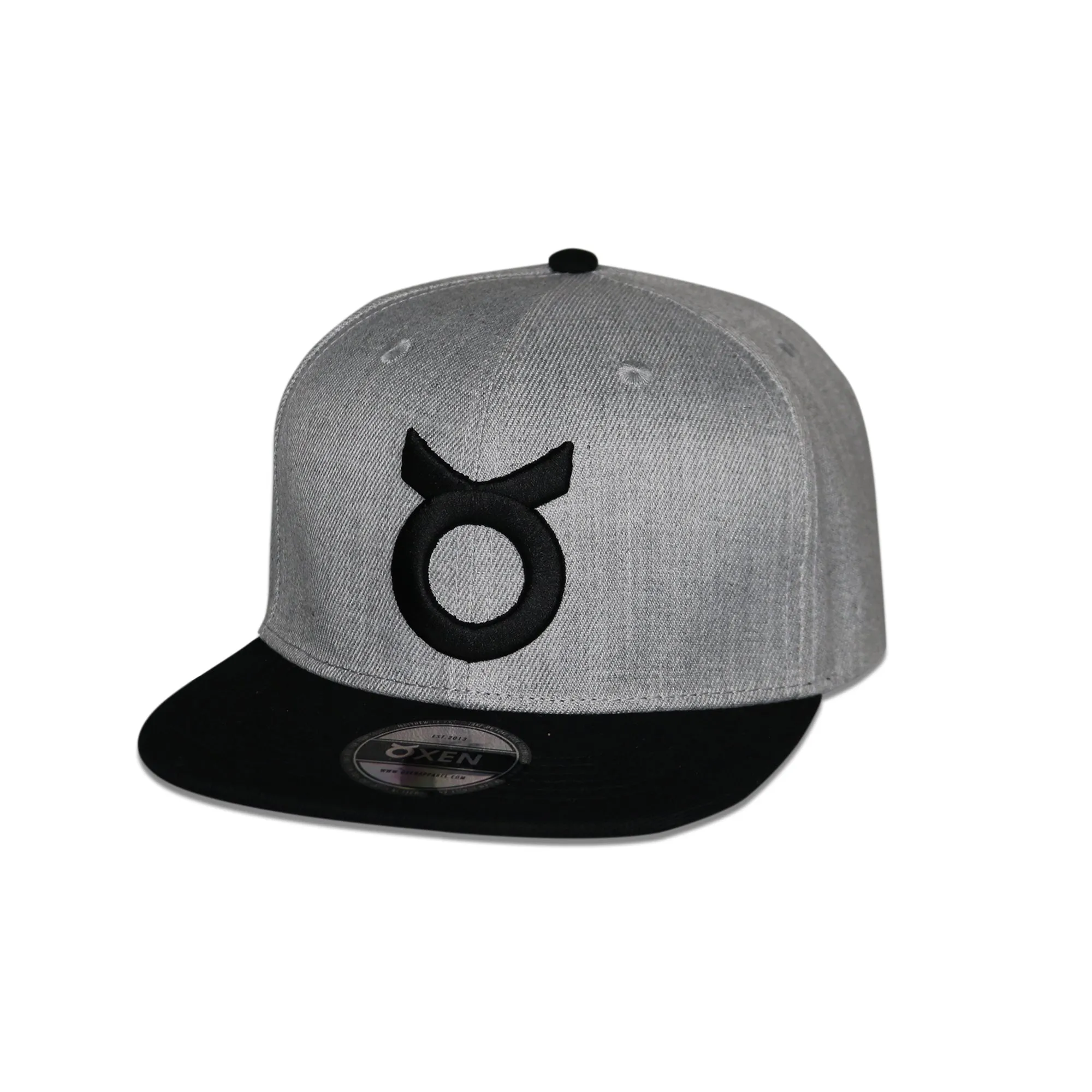 Classic Ring Snapback Hat - Gray / Black