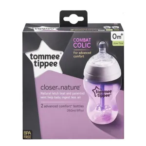 Closer To Nature Advanced Anti Colic Bottles 260ml 0M  2 pack