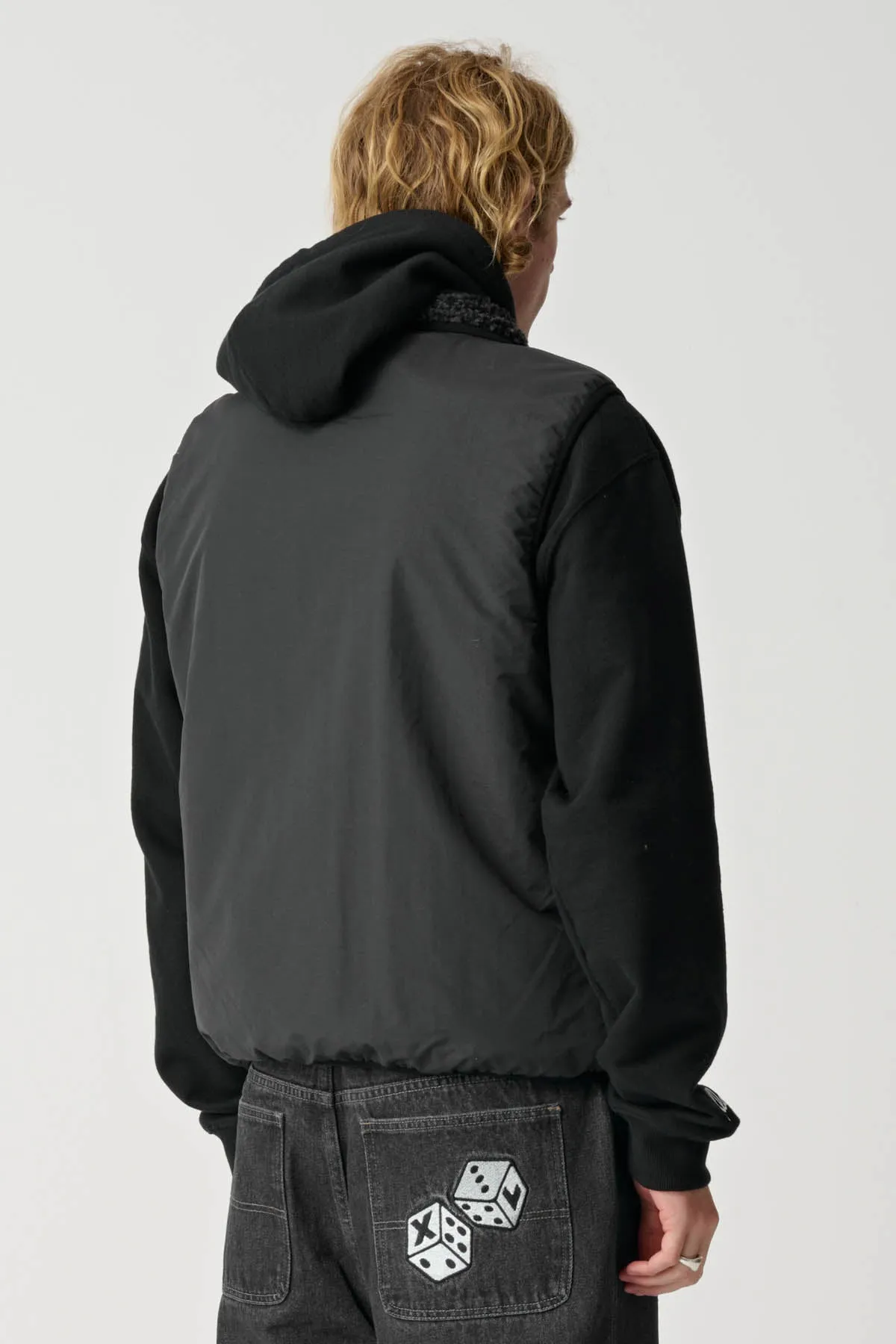 COBWEB REVERSIBLE VEST - BLACK