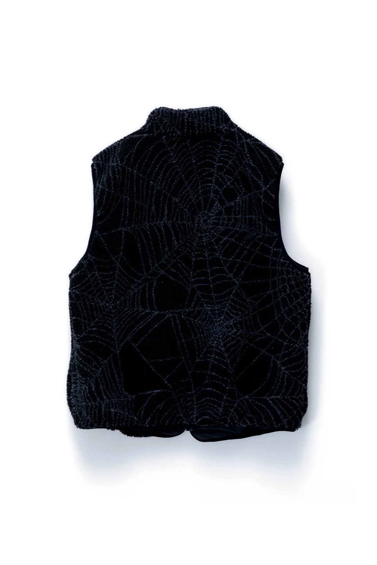 COBWEB REVERSIBLE VEST - BLACK